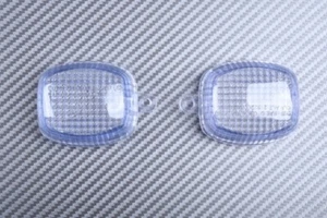 Pair of White Clear Rear Turn Signals Lenses R&L KAWASAKI ZX12R ZX-12R 2002-2006 - Picture 1 of 4