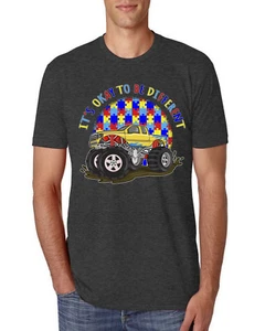 Its Okay to Be Different | Truck Autism Awarness Mens Premium Tri Blend T-Shirt - Picture 1 of 17