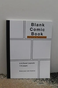 Blank Comic Book: Variety of Templates (110 pages) Draw your own comics NEW - Picture 1 of 3