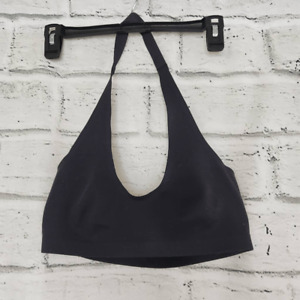 Free People Intimately Seamless Scoop Neck Halter Pullover Bralette Black Small