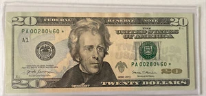 US Fancy Star Error Note Serial Twenty Dollar Replacement Duplicate Ink Fed $20 - Picture 1 of 2