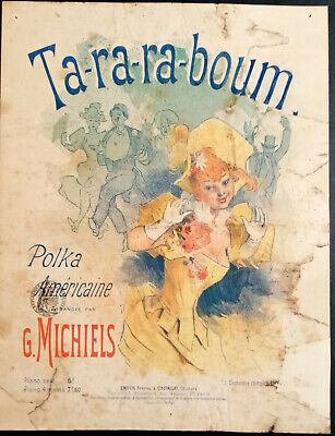 AFFICHE ORIGINALE Et Rare De Ta-ra-ra-boum - CHERET - 1895 • 89€
