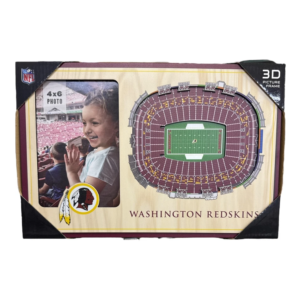 Washington Redskins Picture Frame 4"x6" Photo 3D Stadium View NFL Merch