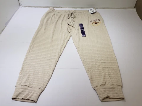 Liv Casual Womens Iowa State Cyclones Lounge Pants Tapered Drawstring Beige XXL Cover