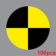 Sticker 3 7/8in Yellow Sticker Crosshair Dummy Chars Symbol Marker