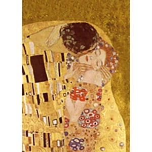 Gustav Klimt - Der Kuss - 3D Linsen Postkarte Grußkarte - Bild 1 von 2