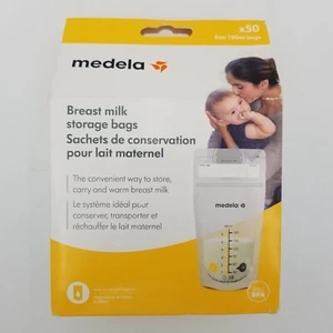 Madela 6 oz. Breastmilk Storage Bags - Pack of 50 New Unopened Box - Picture 1 of 4