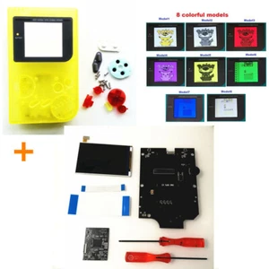DMG Backlight IPS Screen Kit+ Pre-Cutted shell For GBO -Nightlight Clear yellow - Picture 1 of 7