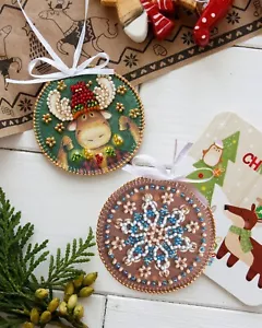Abris Art ABT-014 DIY conjunto de puntos de perlas bola de Navidad "luz de Navidad" - Imagen 1 de 3