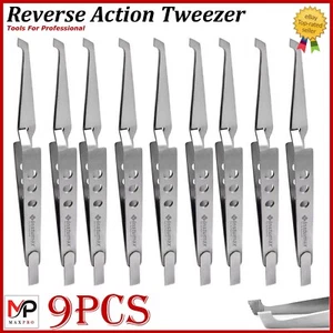 Dental Reverse Action Tweezer Orthodontic Bonding Direct Place Posterior - 9Pcs - Picture 1 of 2
