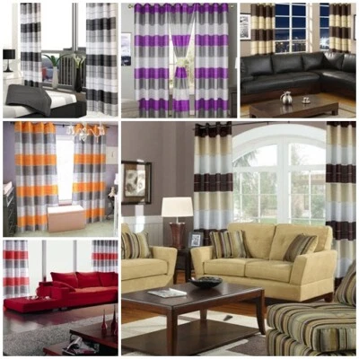 2 er Pack 145x250 Vorhang ÖSEN Gardine Dekoschal Deko ÖSENSCHAL  Ösenvorhänge  - Bild 1 von 4