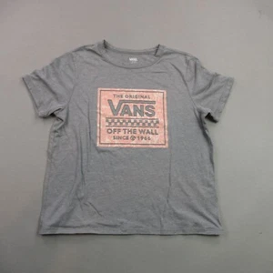 Vans Shirt Boys Large Short Sleeve Casual Crew Neck Lightweight Outdoors Gray - Picture 1 of 8