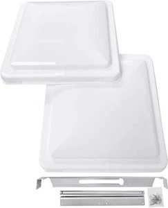 Camp'N 14" Universal RV Trailer Camper Motorhome Roof Vent Lid Lot of 2 - Foto 1 di 6