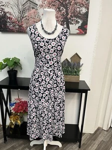 MSK Women’s Sleeveless Floral Midi Fit +Flare tank Dress Size XL Scoop Neck - Picture 1 of 9