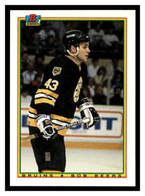 1990 Bowman #34 Bob Beers - Boston Bruins RC - Image 1 of 2