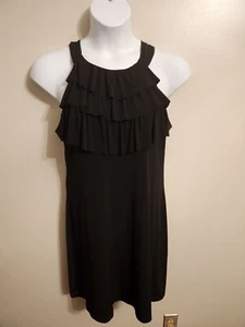 Vestido sin mangas En Focus Studio con volantes LBD talla 16 - Imagen 1 de 5