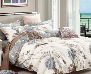 Daisy Silhouette 100% cotton bedding set: 2pc/3pc/5pc duvet cover set all sizes - Picture 1 of 1