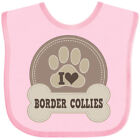 Inktastic Border Collie Dog Gifts Baby Bib Pets Puppy Clothing Dogs Infant Hws