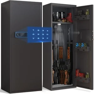10-14 Gun Safe for Home, Unassembled Digital Rifle Safe with Adjustable Shelf - Picture 1 of 7