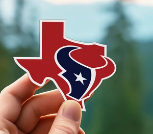 NEW- For Houston Texans NFL Football Team Vinyl Sticker Decal 3.5 x 3 INCHES - Picture 1 of 5