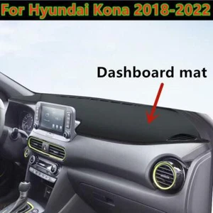 Car Black Leather Dashboard Cover Dash Mat Pad For Hyundai Kona ENCINO 2018-2023 - Picture 1 of 6