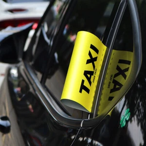 Fake Taxi Yellow Car Decal - Custom Name Tailgate Sticker, Waterproof & Durable - Picture 1 of 4