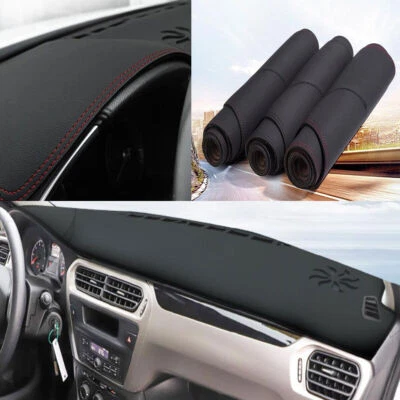 PU Leather Dashboard Dash Mat Non-slip DashMat Sun Shade For Peugeot 301 17-2023 Foto 1 de 4
