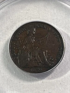 1826 Great Britain Farthing Date on Reverse Graded XF 40 by ANACS - Picture 1 of 4