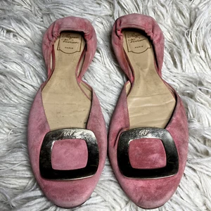 Roger Vivier valet SUEDE Flat EU 39.5 US 9.5 - Picture 1 of 7
