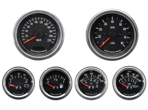 MEDIDOR DE MOTOR RACING VD 6 Calibre Set Velocímetro Eléctrico KMH °C BAR 85mm 52mm - Imagen 1 de 7