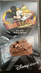 Prendedor 2001 Disney Store 100 años de sueños # 99 Walt & Mickey 100 años de sueños - Imagen 1 de 3