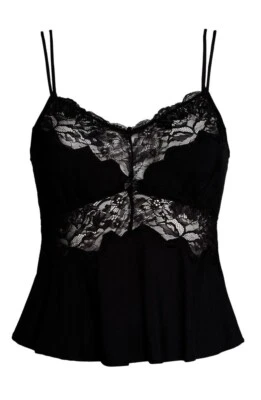 Cami de mujer Jezebel Myrna modal y encaje (negro, X-grande) Foto 1 de 4