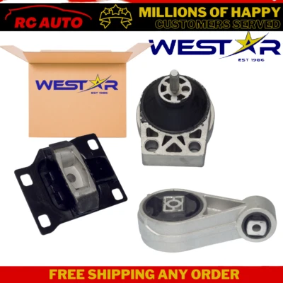 2000-2003 Ford Focus 2.0 DOHC Engine Motor & Trans Mount Set 3PCS - Image 1 of 4