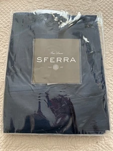 NEW IN PACKAGE SFERRA Festival Tablecloth Linen Natural 66" x 86" NAVY BLUE - Picture 1 of 5