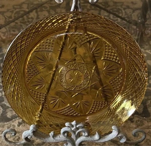 Juego de 4 platos de cena ámbar vintage Cristal D'Arques Durand de 10" excelente - Imagen 1 de 4