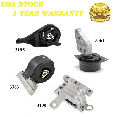 4PCS MOTOR &TRANS MOUNT FIT 2013-2019 Cadillac XTS 3.6L 4WD - Auto Trans. - Image 1 of 4