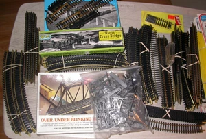 LARGE LOT HO Scale Brass Track Switch Stright Curved Blinking Bridge Trestle Set - Picture 1 of 7
