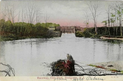 Bridgeton NEW JERSEY RACEWAY CITY PARK, DAM c1905 NJ Postcard U. S. 18. - Image 1 of 2
