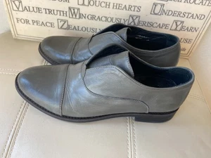 Bueno Patty GRAY Leather Womens Slip On Flat Shoes EU 39/8 - Picture 1 of 3