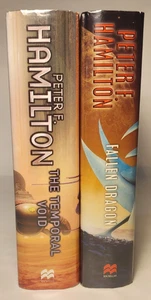 2001 PETER HAMILTON FALLEN DRAGON SIGNED ! + THE TEMPORAL VOID 1ST PRINTINGS DJ - Bild 1 von 6