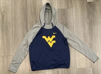 Nike Therma Fit West Virginia Mountaineers Hoodie Mens M Blue Yellow Gray - Image 1 of 4