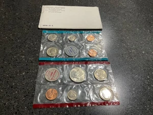 1970 US Mint 10 Coin Uncirculated Set Complete P, D, & S in OGP, 40% Silver Half - Picture 1 of 4