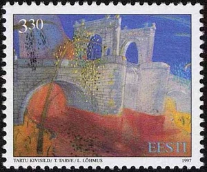 Stamp of ESTONIA 1997 - Tartu Stone Bridge / 133-08-1997  - Picture 1 of 1