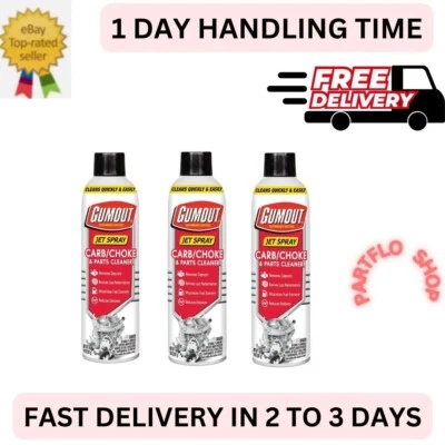 Gumout Carb And Choke Carburetor Cleaner 14 Oz. Engine Parts Spray 3 pack - Image 1 of 2