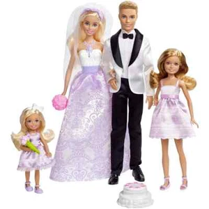 Conjunto de regalo de boda Barbie muñecas incluye muñeca Barbie muñeca Ken dama de honor [paquete de 4] - Imagen 1 de 8
