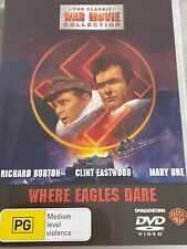 Where Eagles Dare - Richard Burton, Clint Eastwood, Mary Ure - DVD Like New
