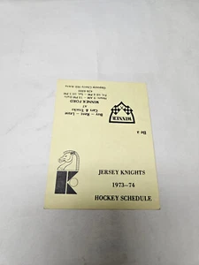 ES25 Jersey Knights 1973/74 WHA Hockey Pocket Schedule - Winner Ford - Picture 1 of 2