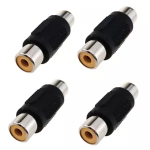 4pcs RCA Coupler Composite AV Cable Extension Adapter Female Port Plug Joiner - Picture 1 of 6
