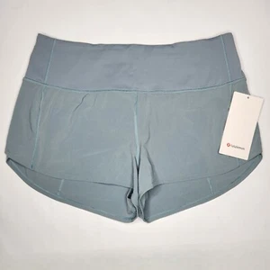 Corto donna LULULEMON Speed Up 2,5" HR Hi-Rise nuovo con etichette taglia 10 blu foderato in ghisa NUOVO - Foto 1 di 11