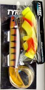 Tyrant Jerkbait 14" 8oz River Walleye + Spare Tails Wobbler Swimbait Musky Lure - Bild 1 von 5